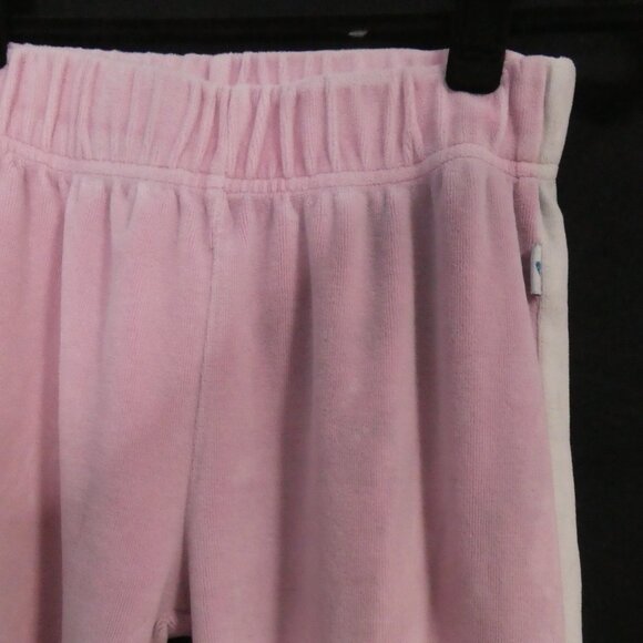 BONGO | medium | Pink Velour Sweatpants | Side White Stripes | 4 Grey Star Back - Picture 5 of 16